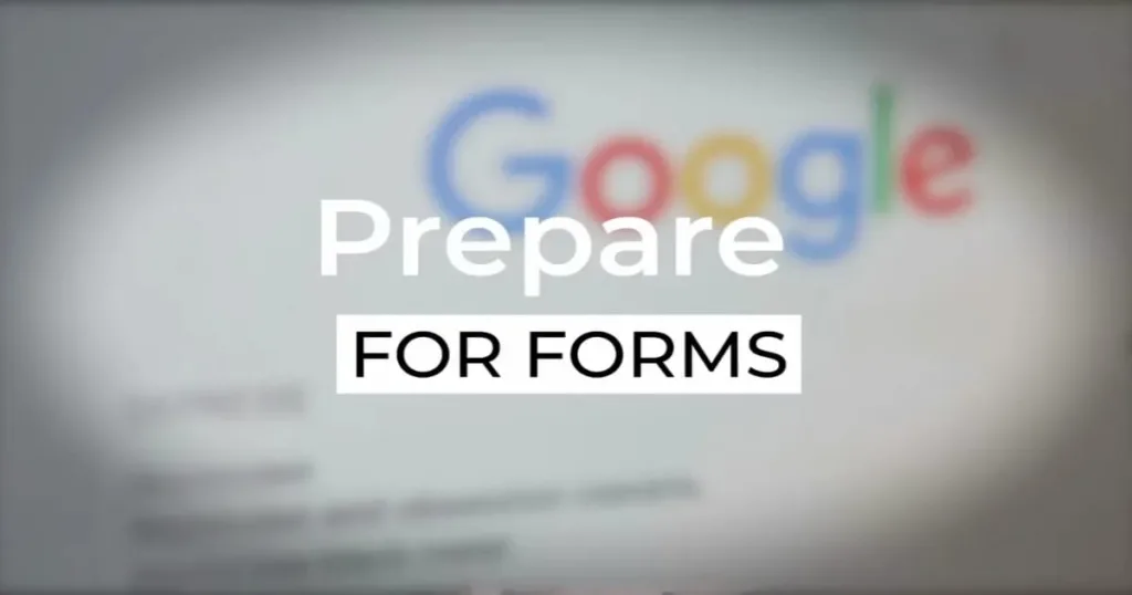 Prepare For Forms